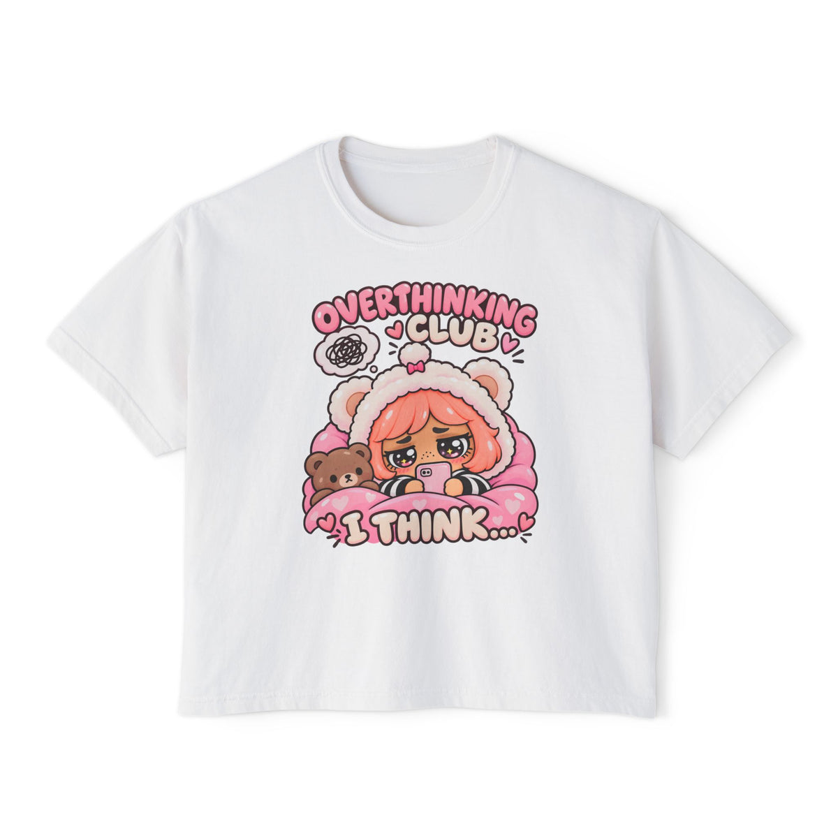 FIF-A-LIF™ Raw Brain Fog Overthinking Club Bedtime Boxy Tee