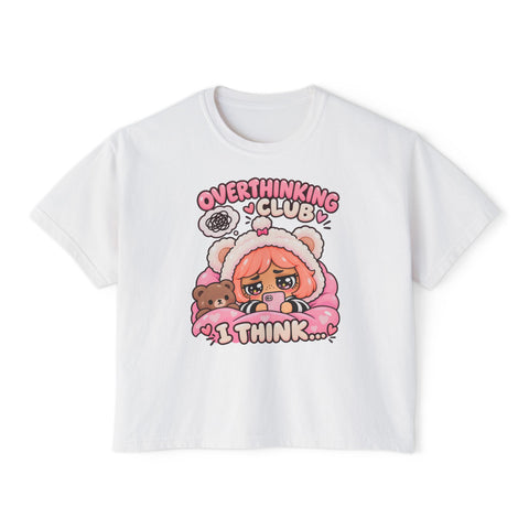 FIF-A-LIF™ Raw Brain Fog Overthinking Club Bedtime Boxy Tee