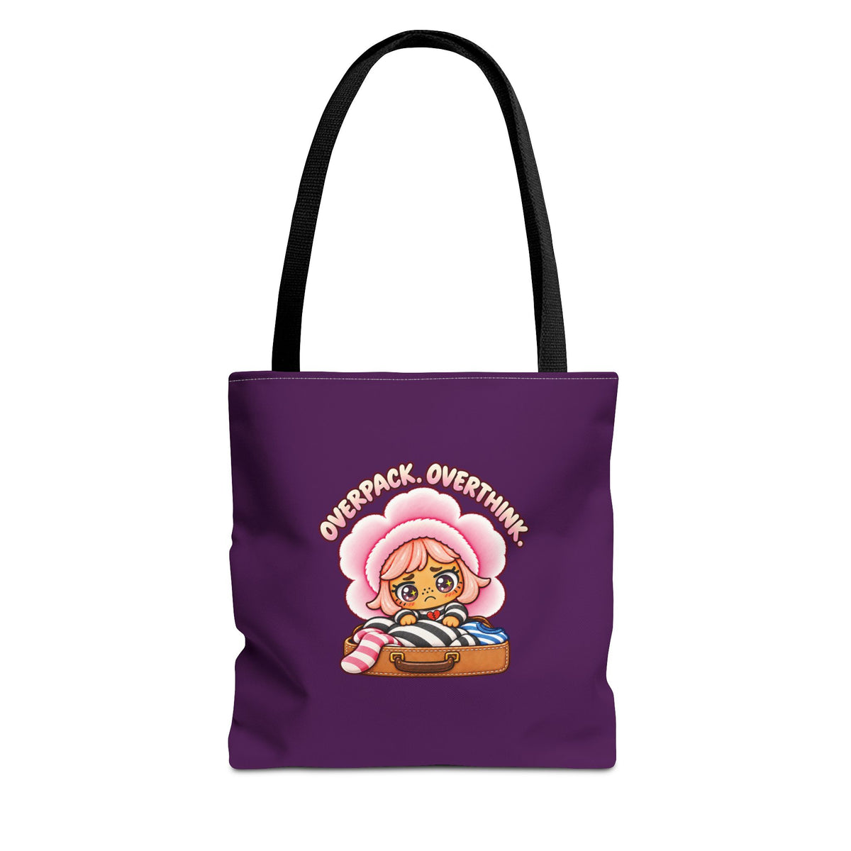 TOTE Bag - Overpack. Overthink. Carry everything. (lilac)